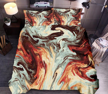 3D Brown 7024 Bed Pillowcases Quilt