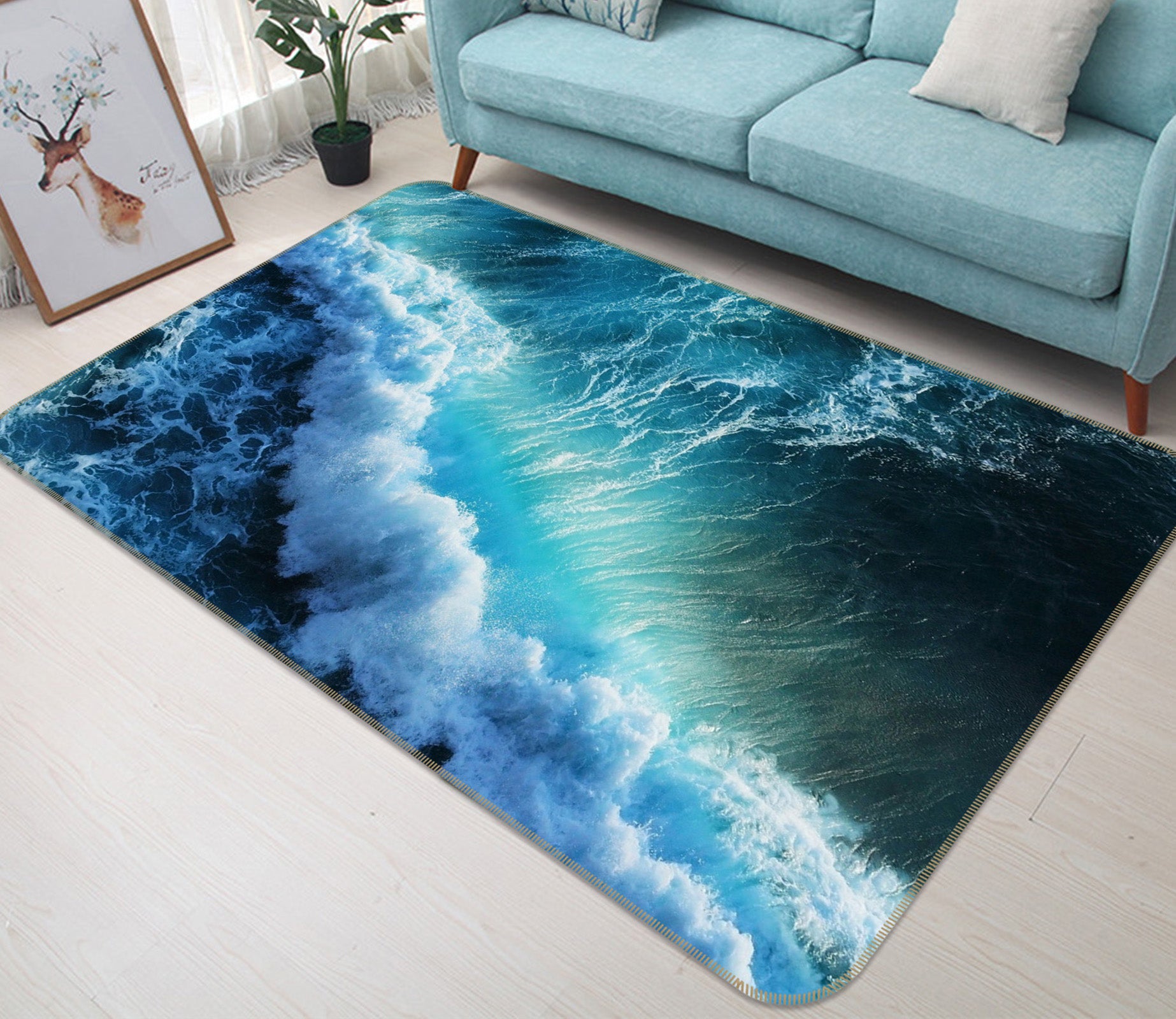 3D Waves 36035 Non Slip Rug Mat