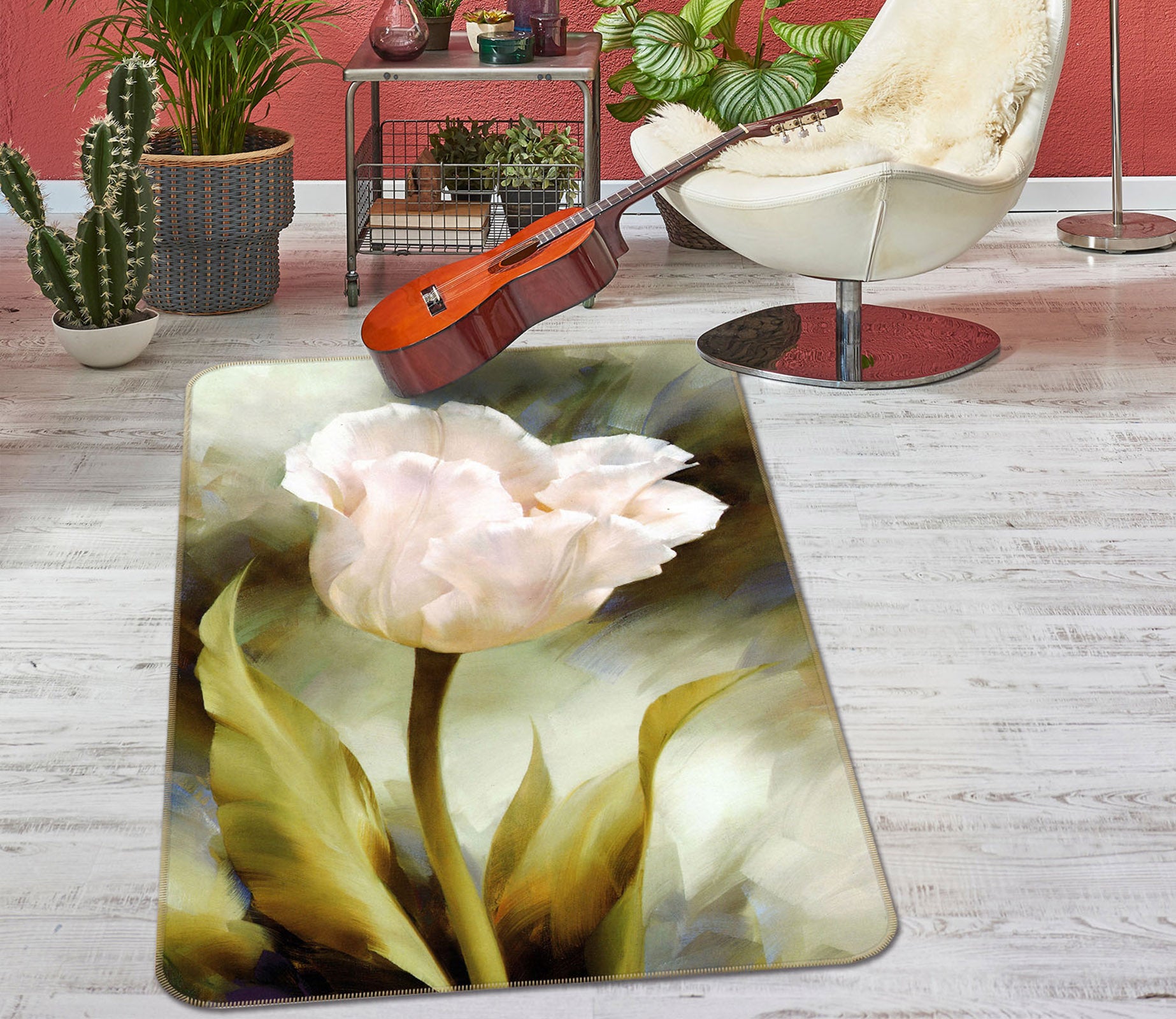 3D Flowers 33181 Non Slip Rug Mat
