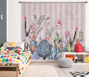 3D Flower Bird 051 Andrea haase Curtain Curtains Drapes Curtains AJ Creativity Home 