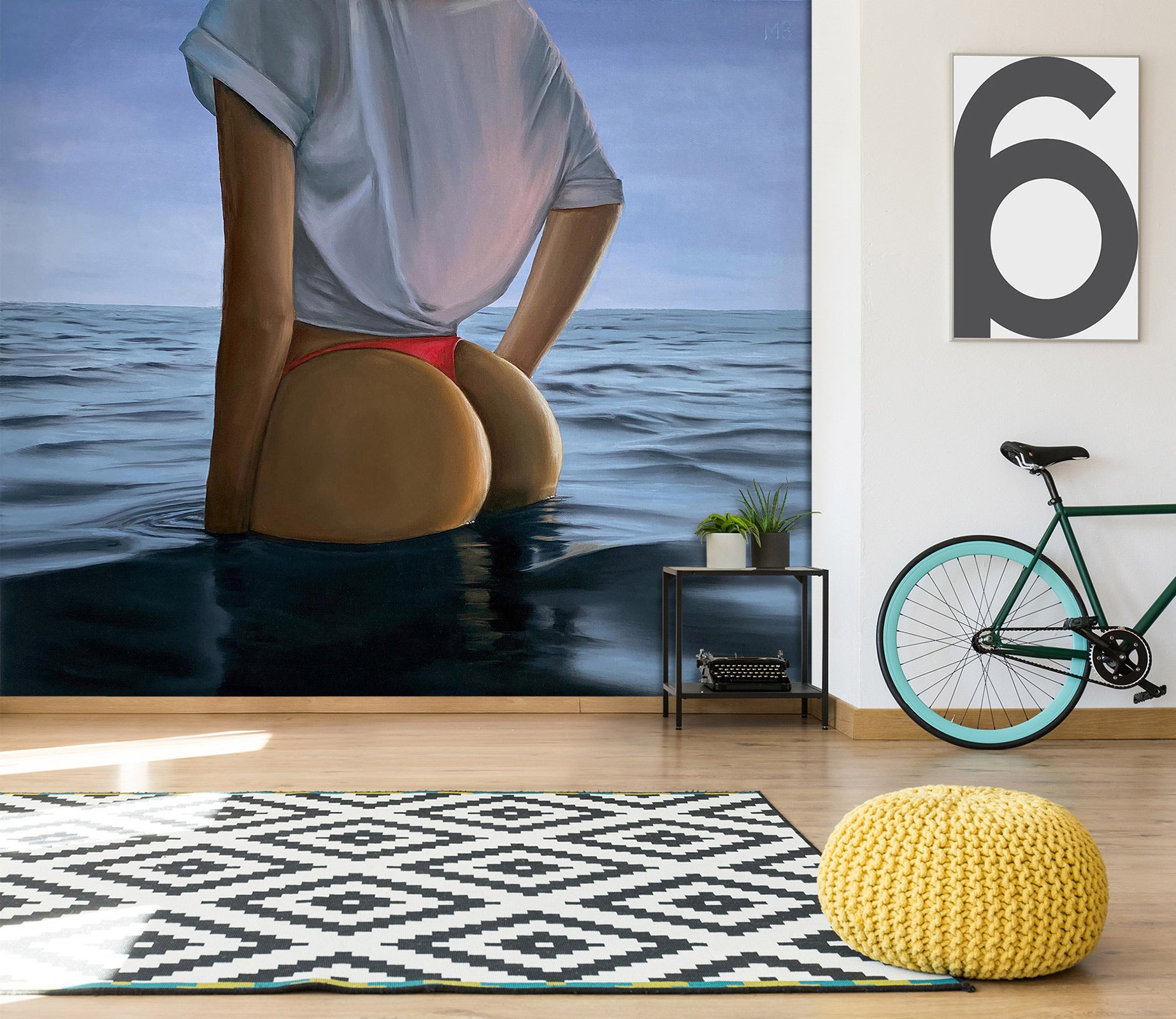 3D Ocean Woman Figure 9820 Marina Zotova Wall Mural Wall Murals