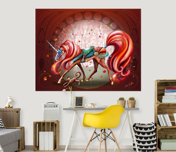 3D Cute Unicorn 201 Rose Catherine Khan Wall Sticker Wallpaper AJ Wallpaper 2 