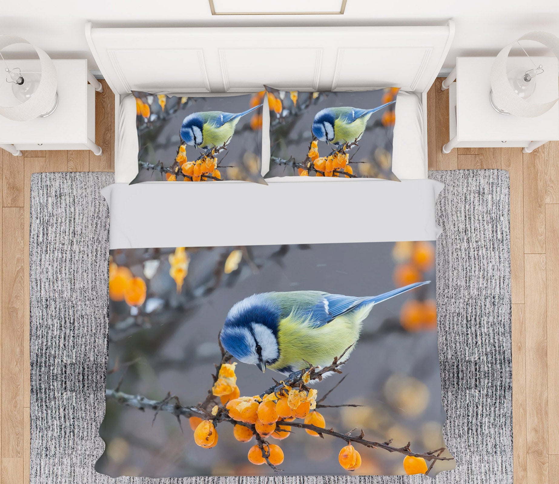 3D Branch Bird 61071 Bed Pillowcases Quilt