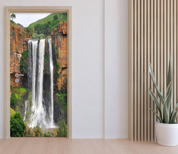 3D Mountain Waterfall 25109 Door Mural
