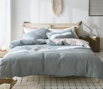 3D Light Grey 50128 Bed Pillowcases Quilt