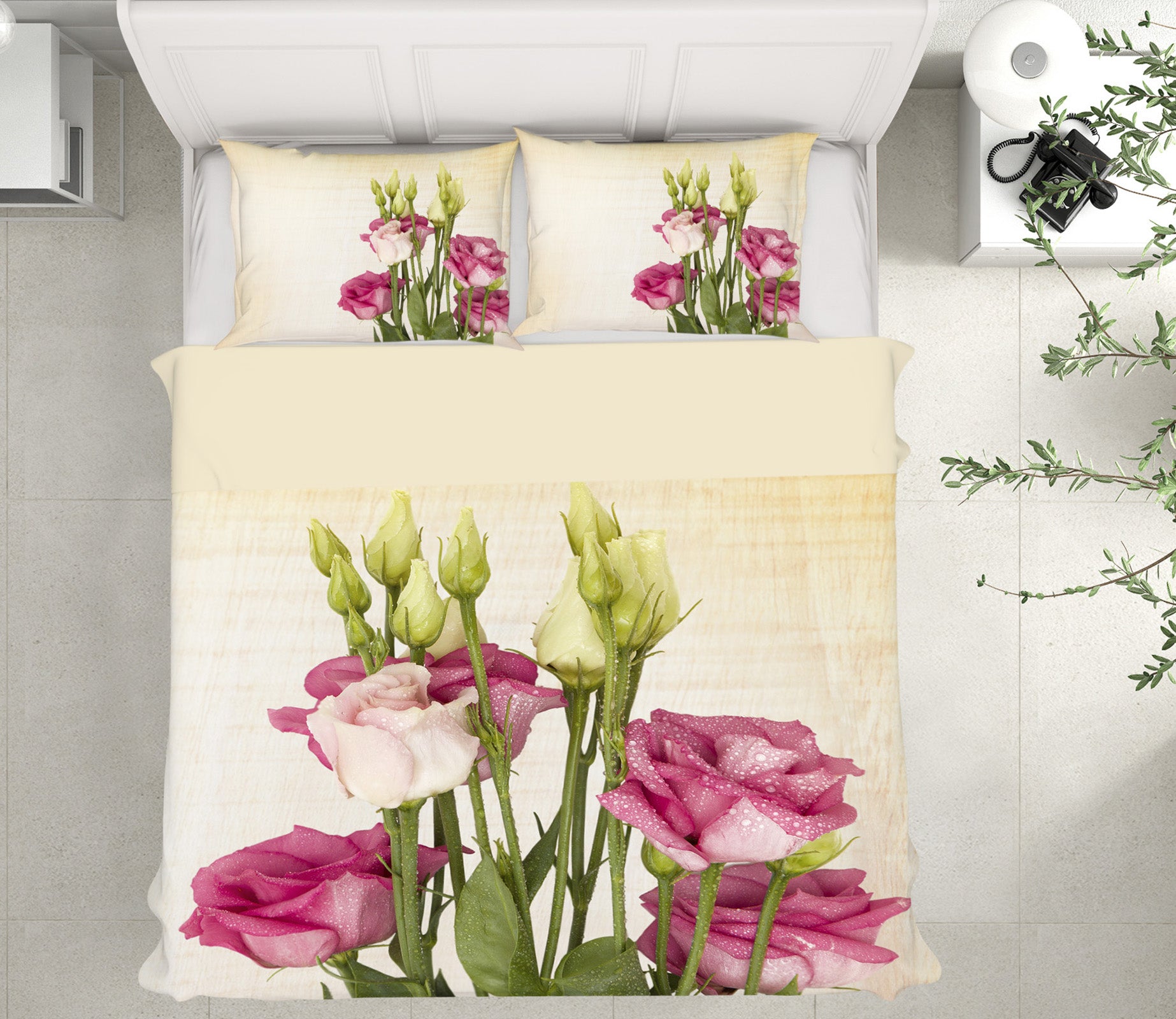 3D Flowers 19186 Bed Pillowcases Quilt