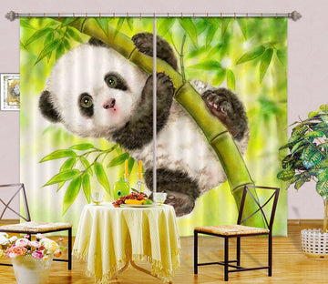 3D Cartoon Cute Panda 9006 Kayomi Harai Curtain Curtains Drapes