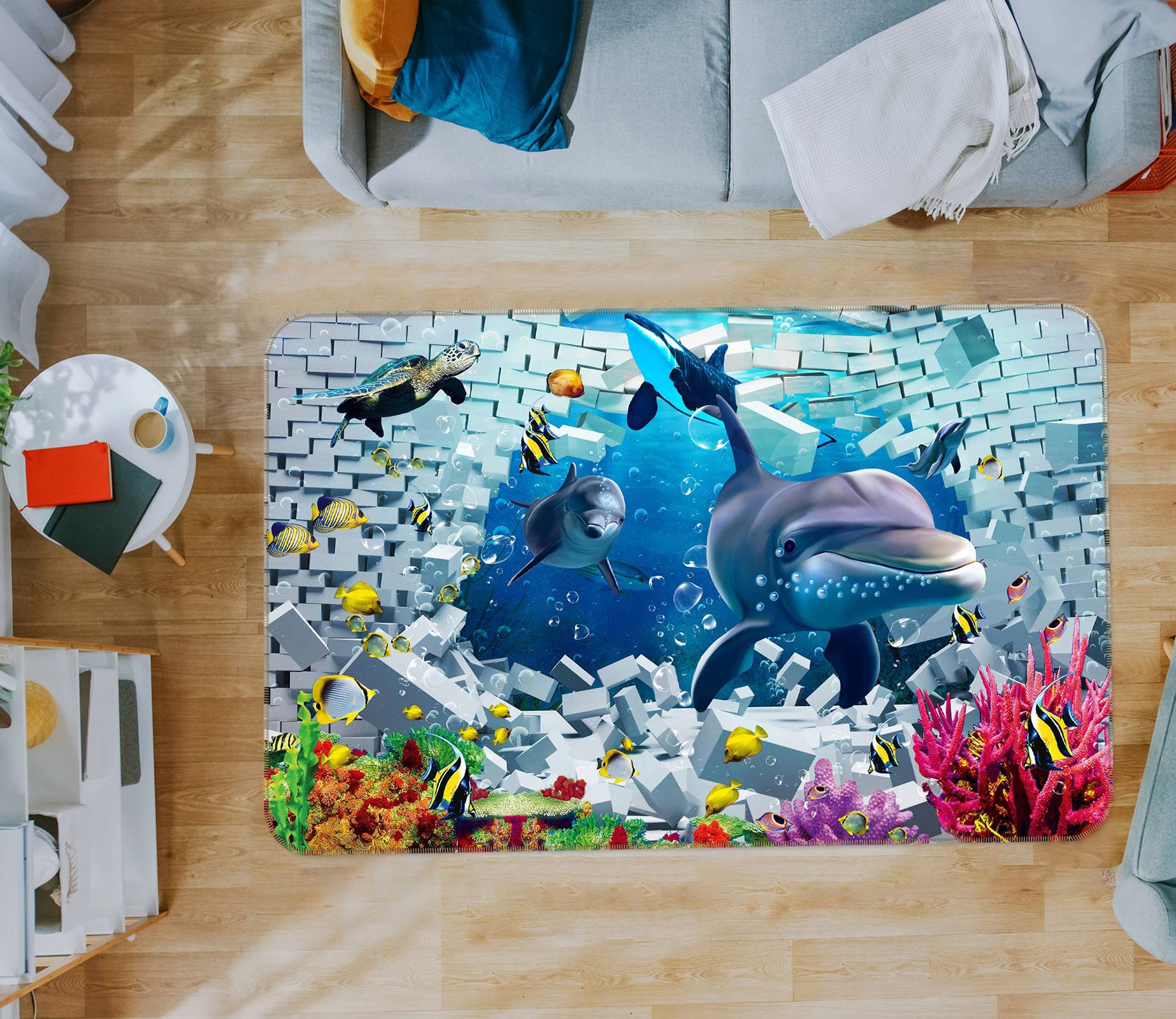3D Dolphin 76049 Non Slip Rug Mat