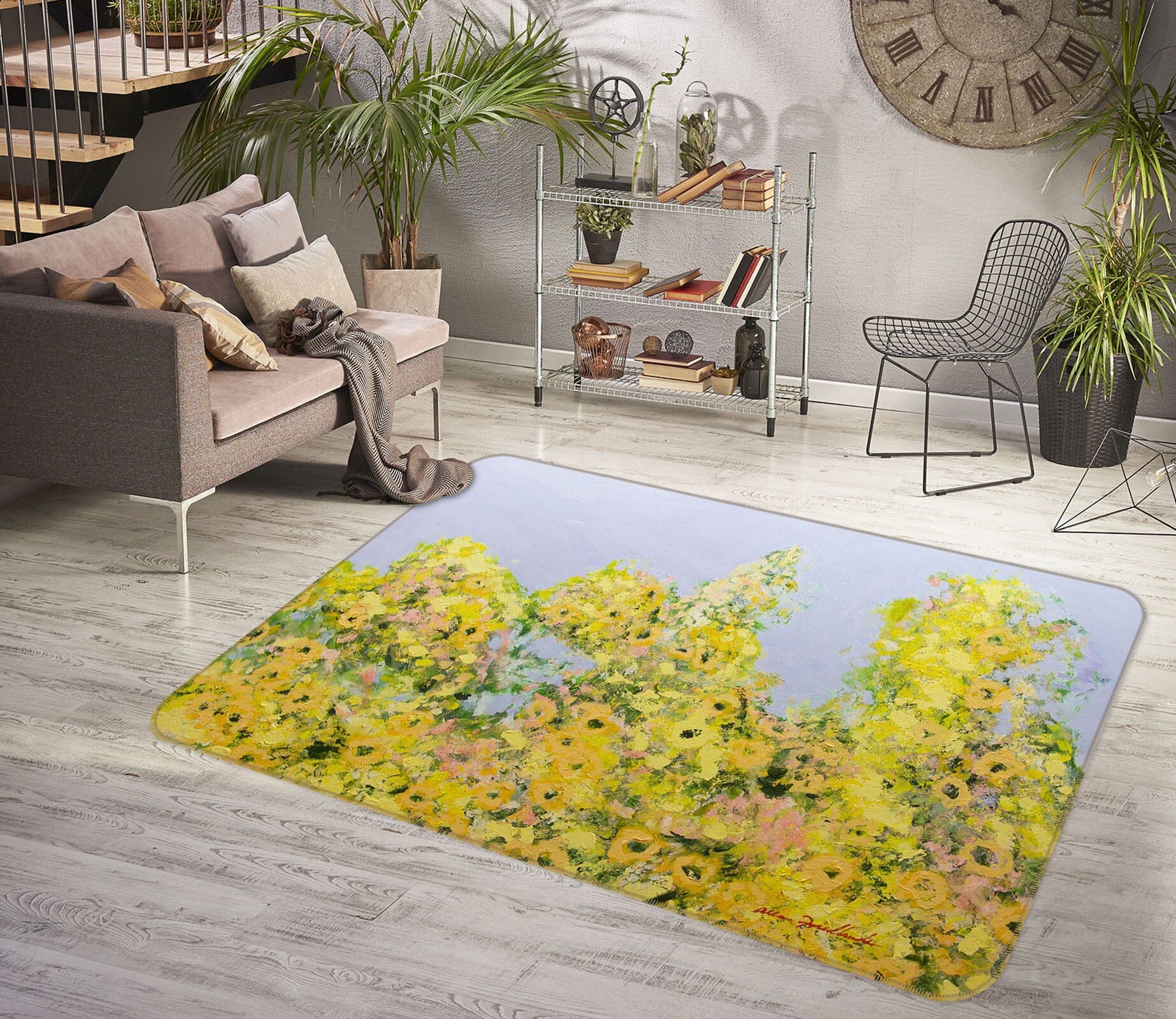 3D Yellow Rapeseed 1114 Allan P. Friedlander Rug Non Slip Rug Mat Mat AJ Creativity Home 