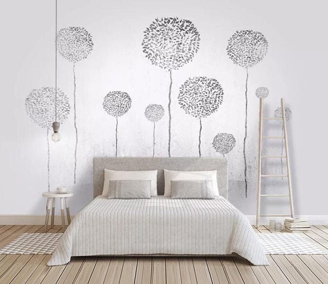 3D White Dandelion 2281 Wall Murals Wallpaper AJ Wallpaper 2 