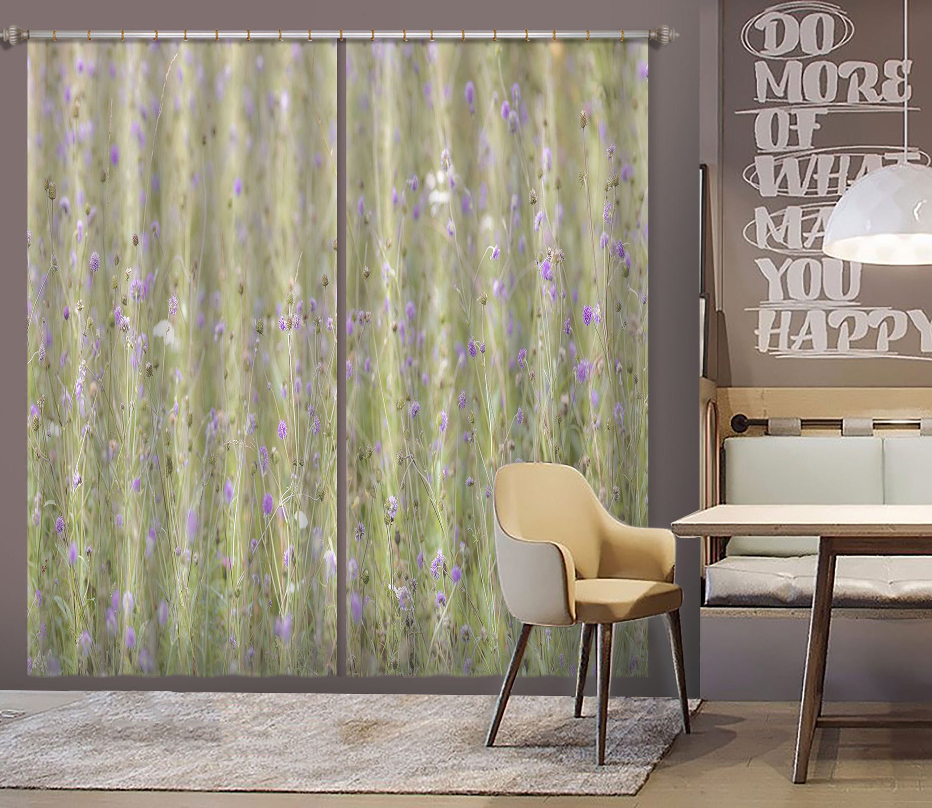 3D Lawn Wildflowers 6547 Assaf Frank Curtain Curtains Drapes