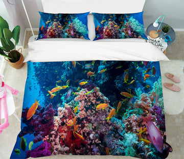 3D Coral Sea 21055 Bed Pillowcases Quilt