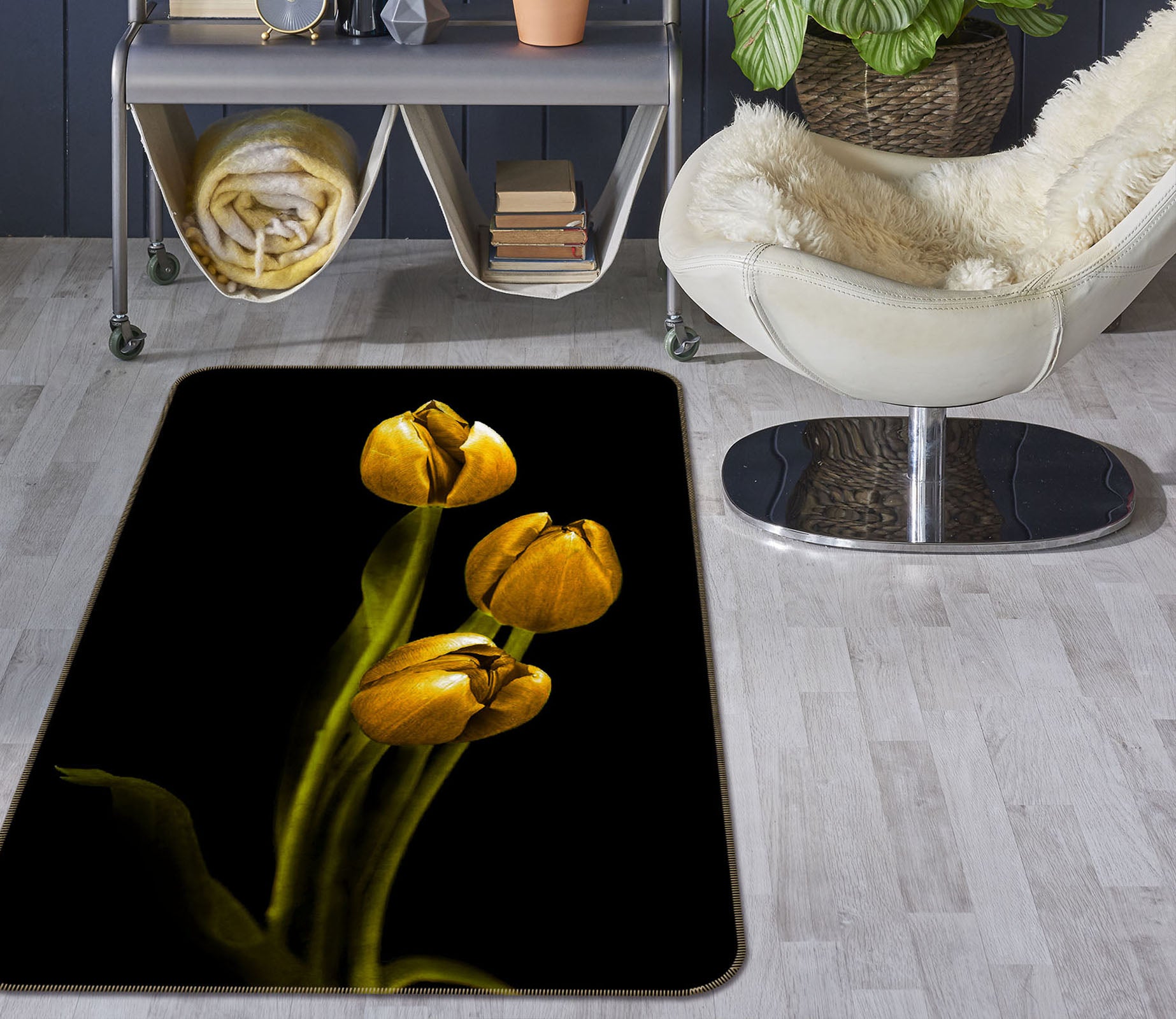 3D Flower 33232 Non Slip Rug Mat