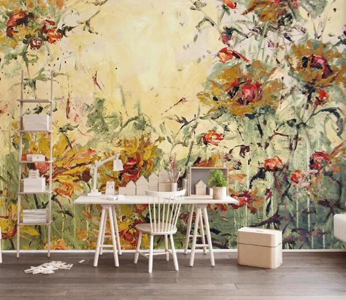 3D Flower Doodle 1221 Wall Murals Wallpaper AJ Wallpaper 2 