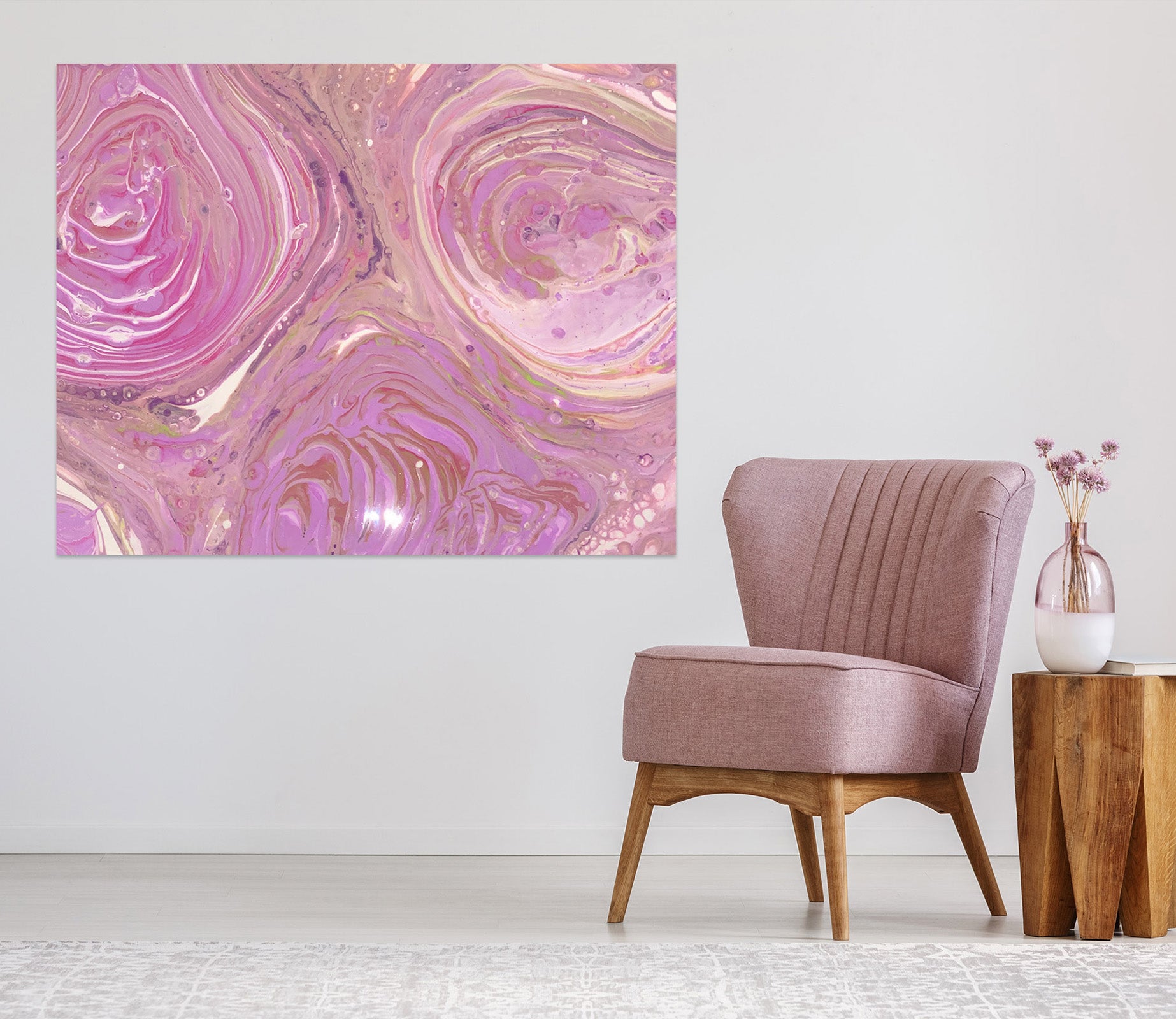 3D Pink Circle Texture 8158 Valerie Latrice Wall Sticker