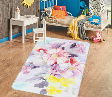3D Flowers 33072 Non Slip Rug Mat