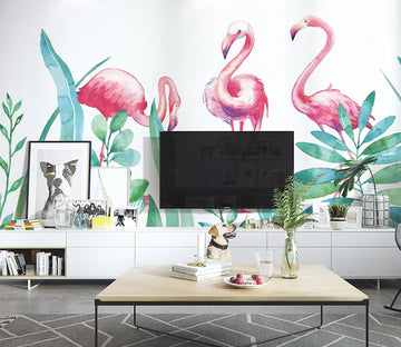 3D Pink Flamingo WG236 Wall Murals