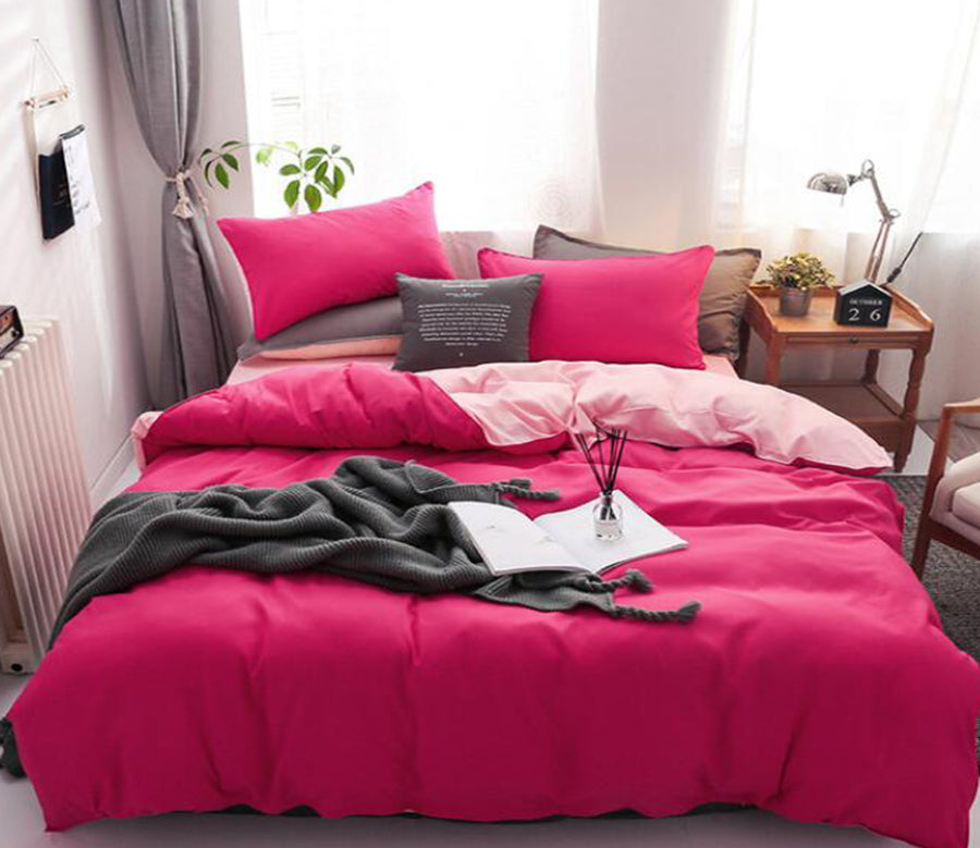 3D Rose Red Pink 2132 Bed Pillowcases Quilt