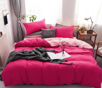 3D Rose Red Pink 2132 Bed Pillowcases Quilt