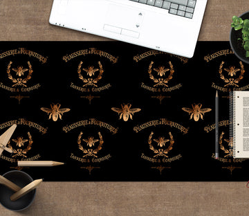 3D Golden Bee Pattern 120177 Uta Naumann Desk Mat