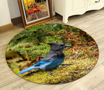 3D Blue Bird 81140 Round Non Slip Rug Mat