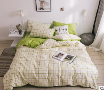3D Turquoise Grid 17134 Bed Pillowcases Quilt