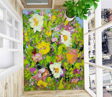 3D Oil Painting Colorful Flowers 96108 Allan P. Friedlander Floor Mural