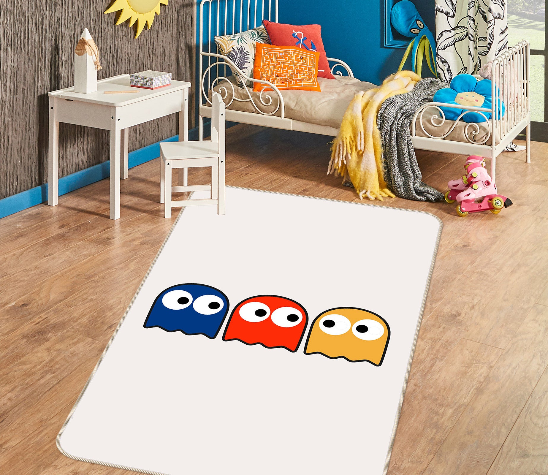 3D Color Monster 1078 Boris Draschoff Rug Non Slip Rug Mat