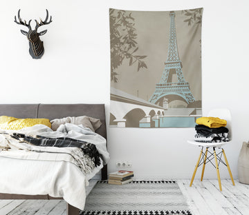 3D Eiffel Tower 5356 Steve Read Tapestry Hanging Cloth Hang