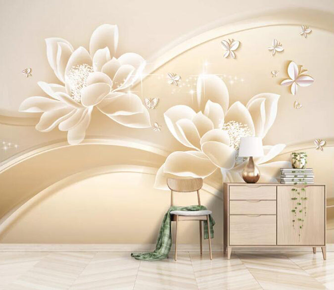 3D Peony Flower 795 Wall Murals Wallpaper AJ Wallpaper 2 