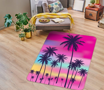 3D Coconut Tree 27067 Non Slip Rug Mat