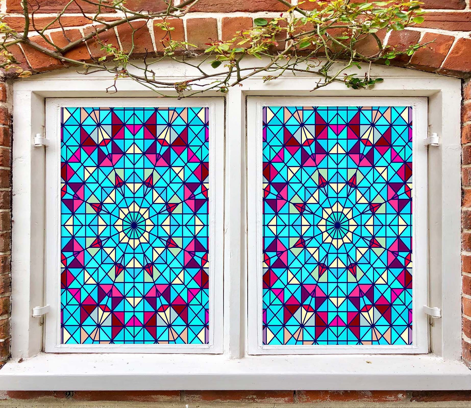 3D Colored Umbrella 300 Window Film Print Sticker Cling Stained Glass UV Block Wallpaper AJ Wallpaper 2 