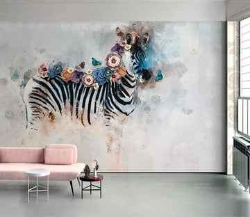 3D Cute Zebra 479 Wall Murals Wallpaper AJ Wallpaper 2 