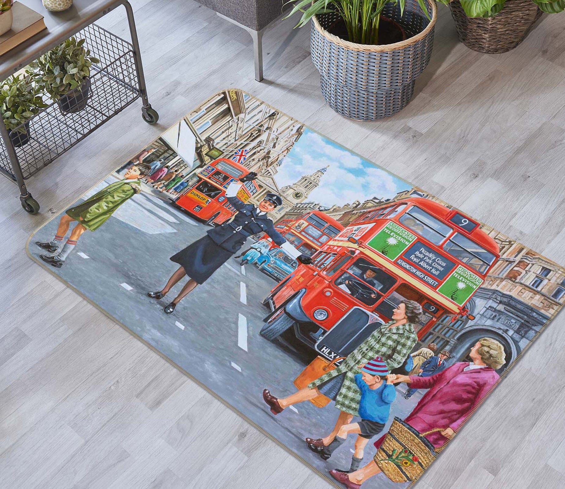 3D WPC On Ludgate Hill 1128 Trevor Mitchell Rug Non Slip Rug Mat Mat AJ Creativity Home 