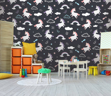 3D Cartoon unicorns and clouds 15 Wall Murals Wallpaper AJ Wallpaper 2 