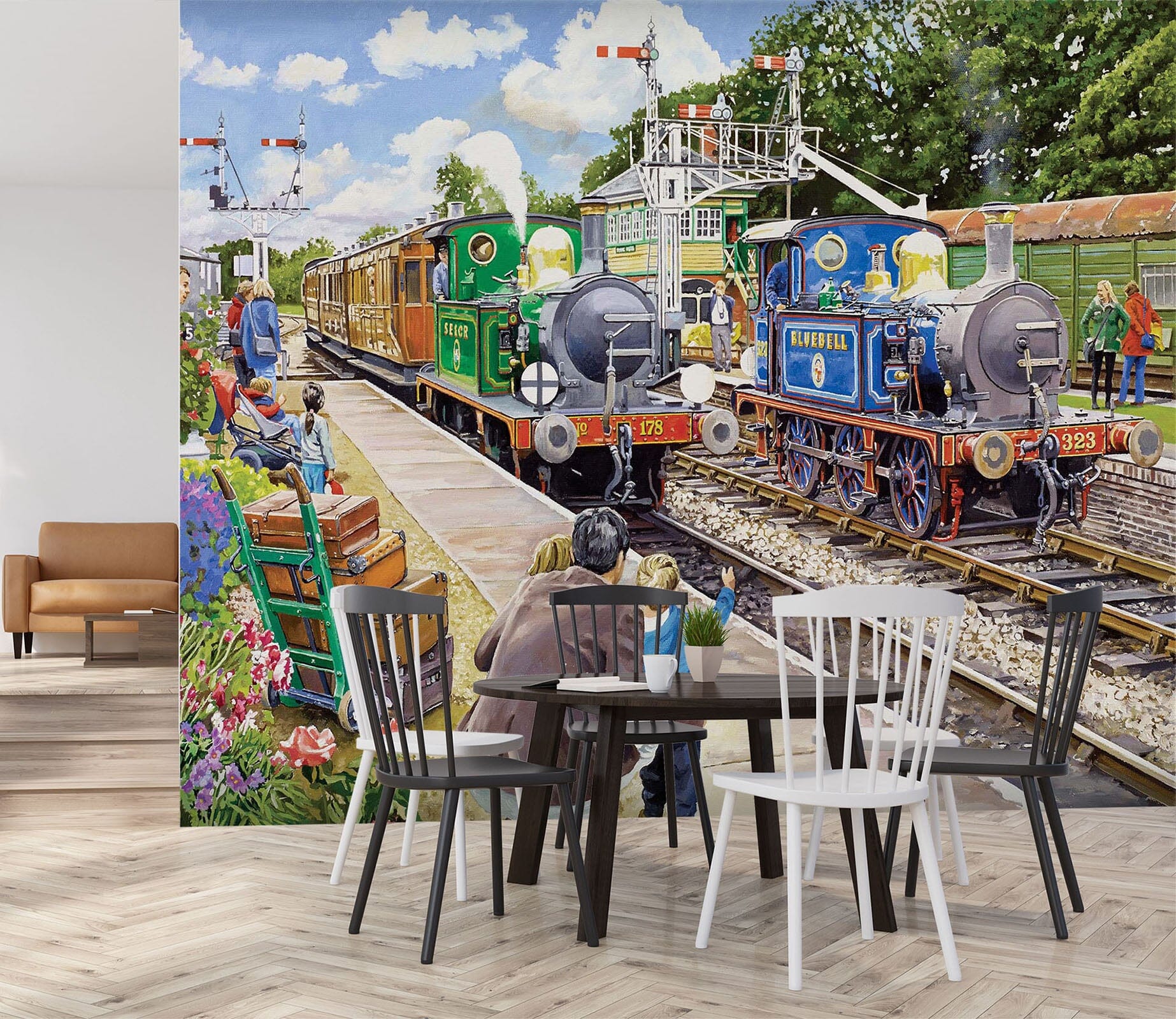 3D The Bluebell Railway 1056 Trevor Mitchell Wall Mural Wall Murals Wallpaper AJ Wallpaper 2 