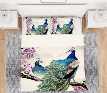 3D Peacocks 16125 Bed Pillowcases Quilt