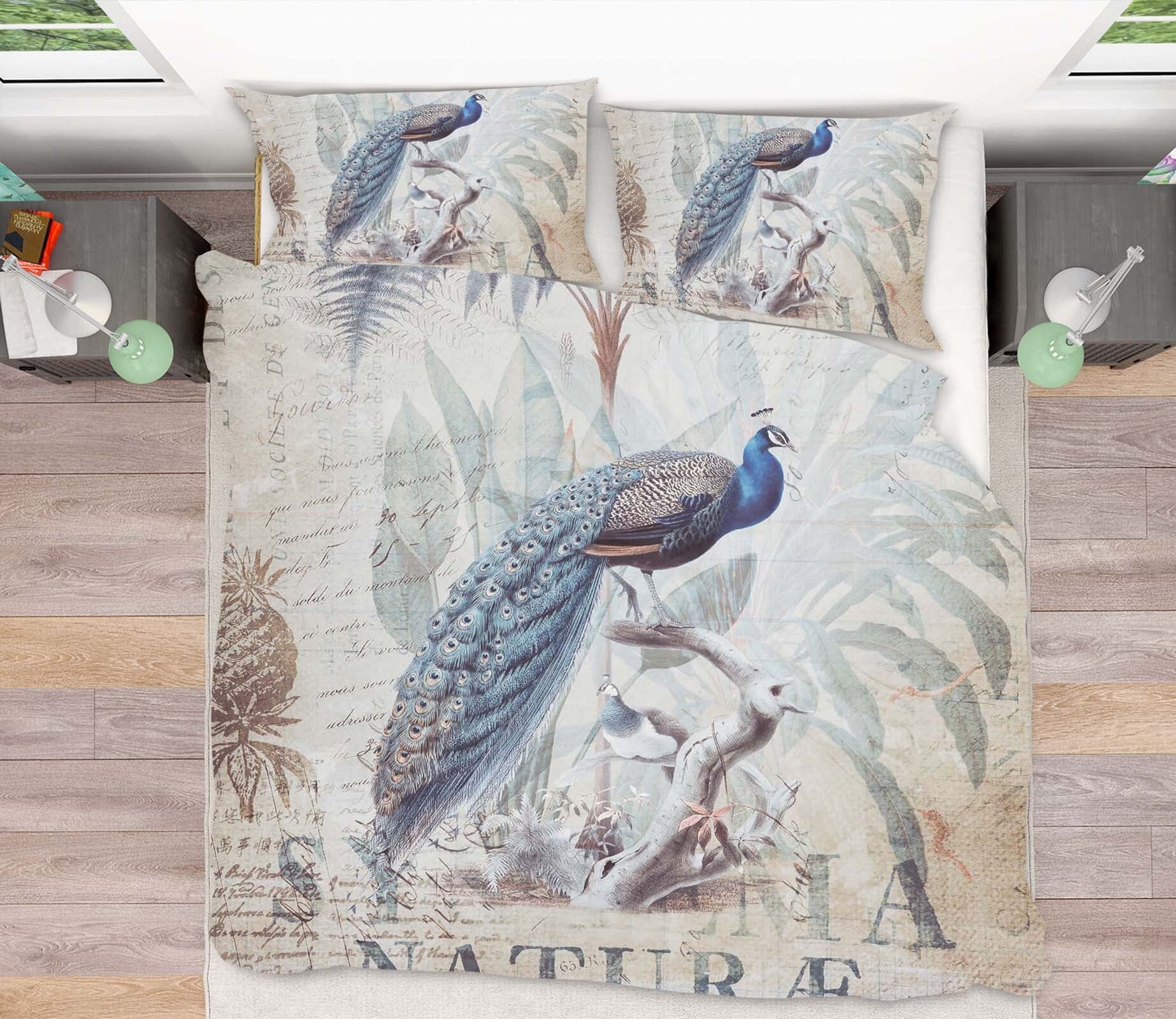 3D Leaf Peacock 108 Andrea haase Bedding Bed Pillowcases Quilt Quiet Covers AJ Creativity Home 