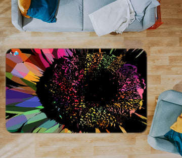 3D Colored Petals 19157 Shandra Smith Rug Non Slip Rug Mat