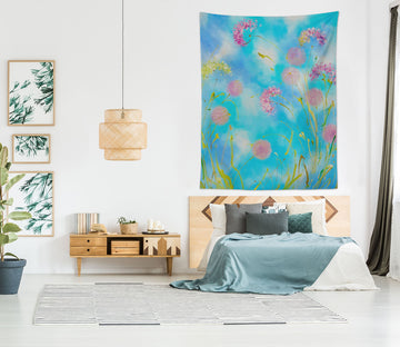 3D Pink Flower Grass 3556 Skromova Marina Tapestry Hanging Cloth Hang