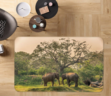 3D Elephant Grove 059 Animal Non Slip Rug Mat