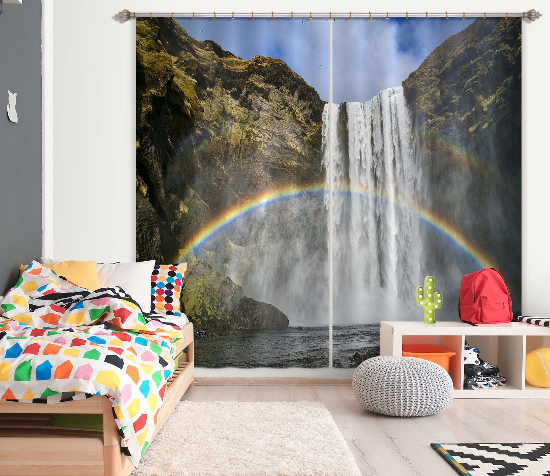 3D Valley Waterfall 157 Marco Carmassi Curtain Curtains Drapes Curtains AJ Creativity Home 