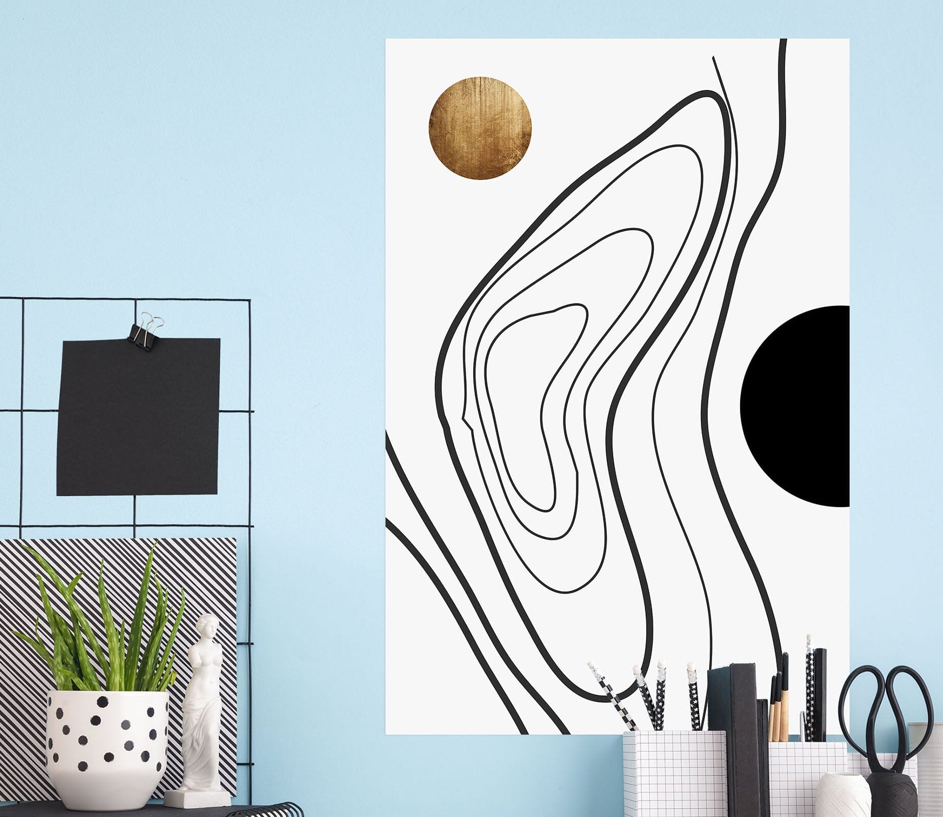 3D Sketch Lines 185 Boris Draschoff Wall Sticker Wallpaper AJ Wallpaper 2 