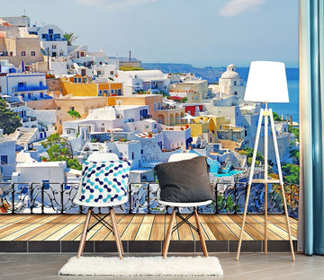 3D Aegean Sea Small Town 483 Wallpaper AJ Wallpaper 2 