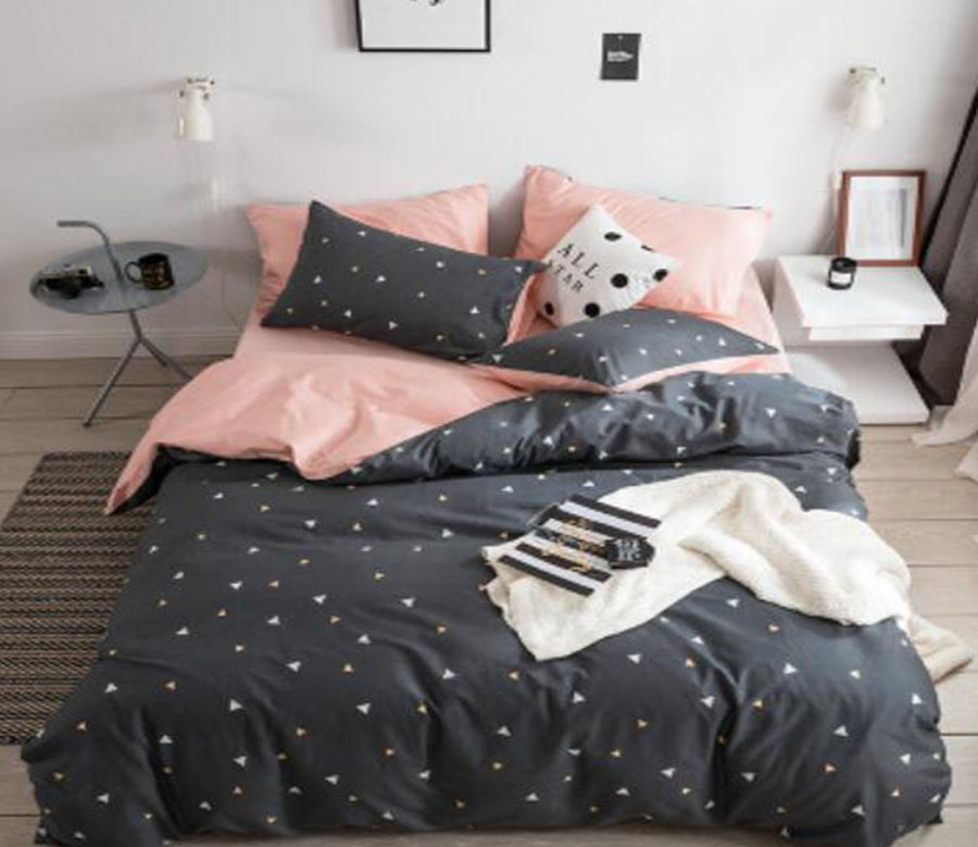 3D Black Background Small Triangle Pattern 15127 Bed Pillowcases Quilt