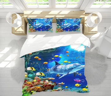 3D Underwater World 13037 Bed Pillowcases Quilt