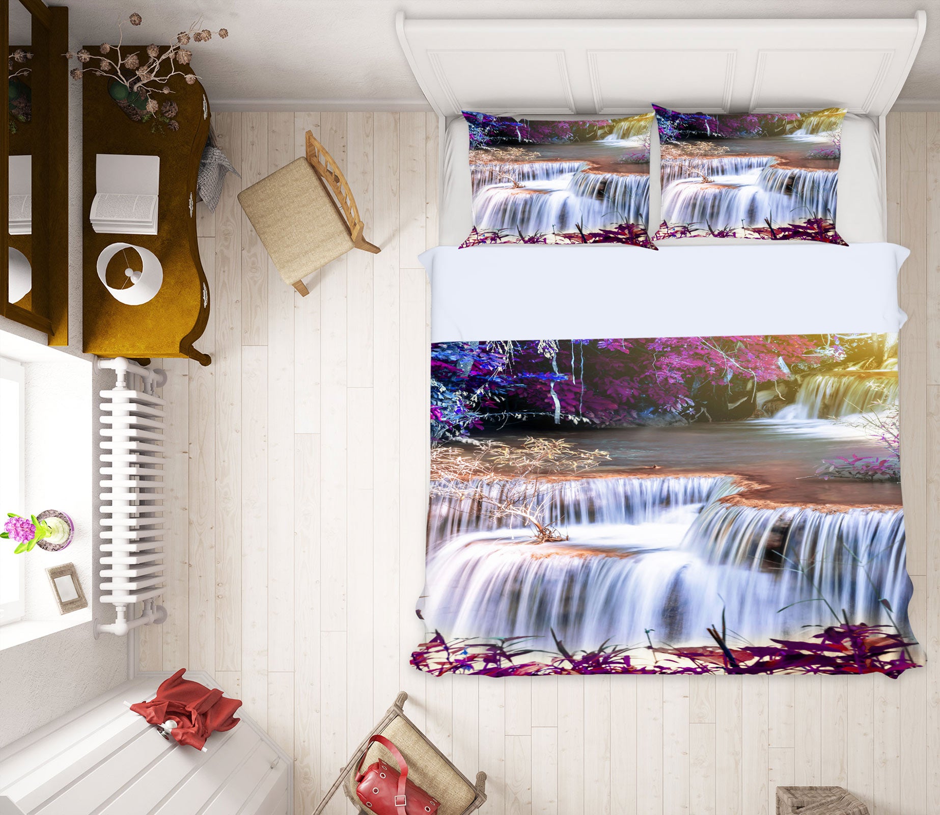 3D Waterfall 15153 Bed Pillowcases Quilt