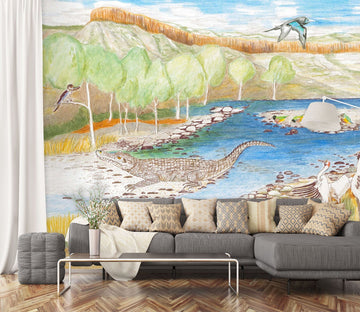 3D Alpine Beach 1412 Michael Sewell Wall Mural Wall Murals Wallpaper AJ Wallpaper 2 