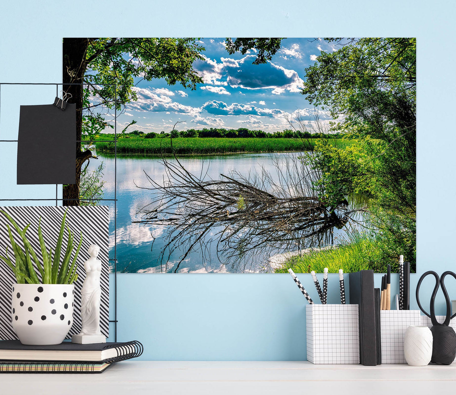 3D Cloud Lake Branches 4028 Beth Sheridan Wall Sticker