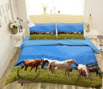 3D Sunshine Horse 1945 Bed Pillowcases Quilt Quiet Covers AJ Creativity Home 